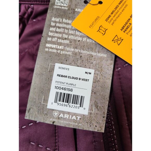 ARIAT Rebar Cloud 9 Insulated Vest Women's size Medium - Picture 10 of 11